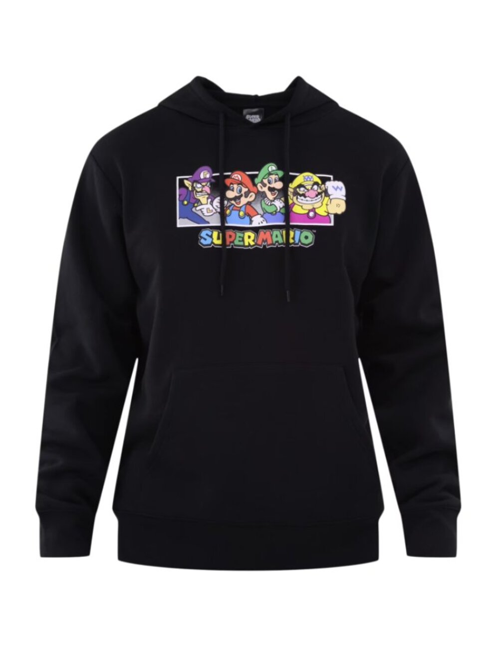 NWT Nintendo Super Mario All The Bros Men's Hoodie Black Large Wario Luigi